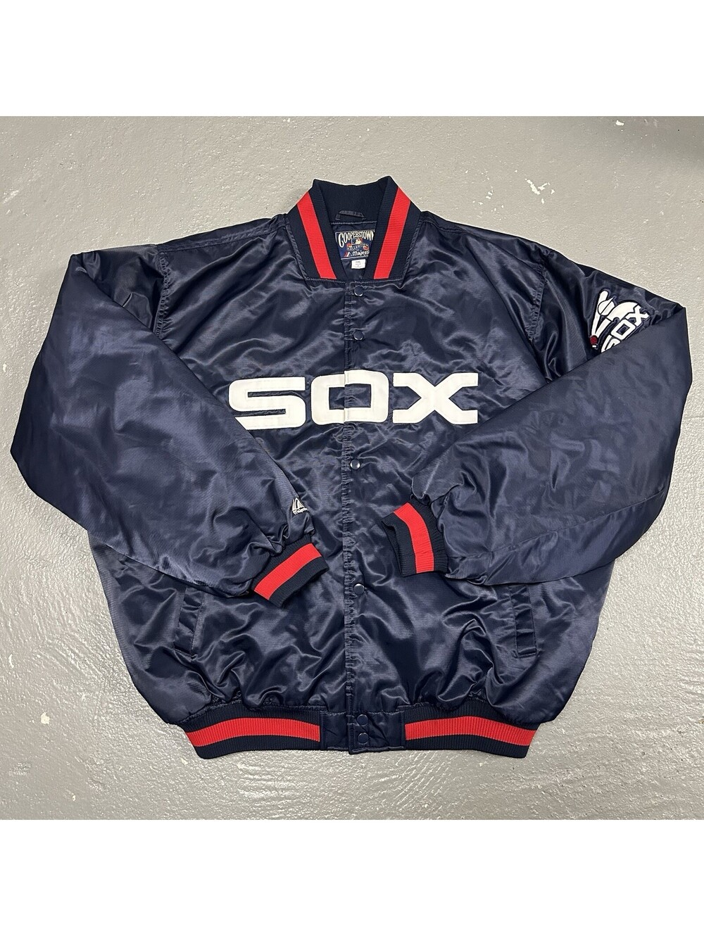 VINTAGE Chicago White Sox Majestic Cooperstown Collection Navy Jacket Size 3XL
